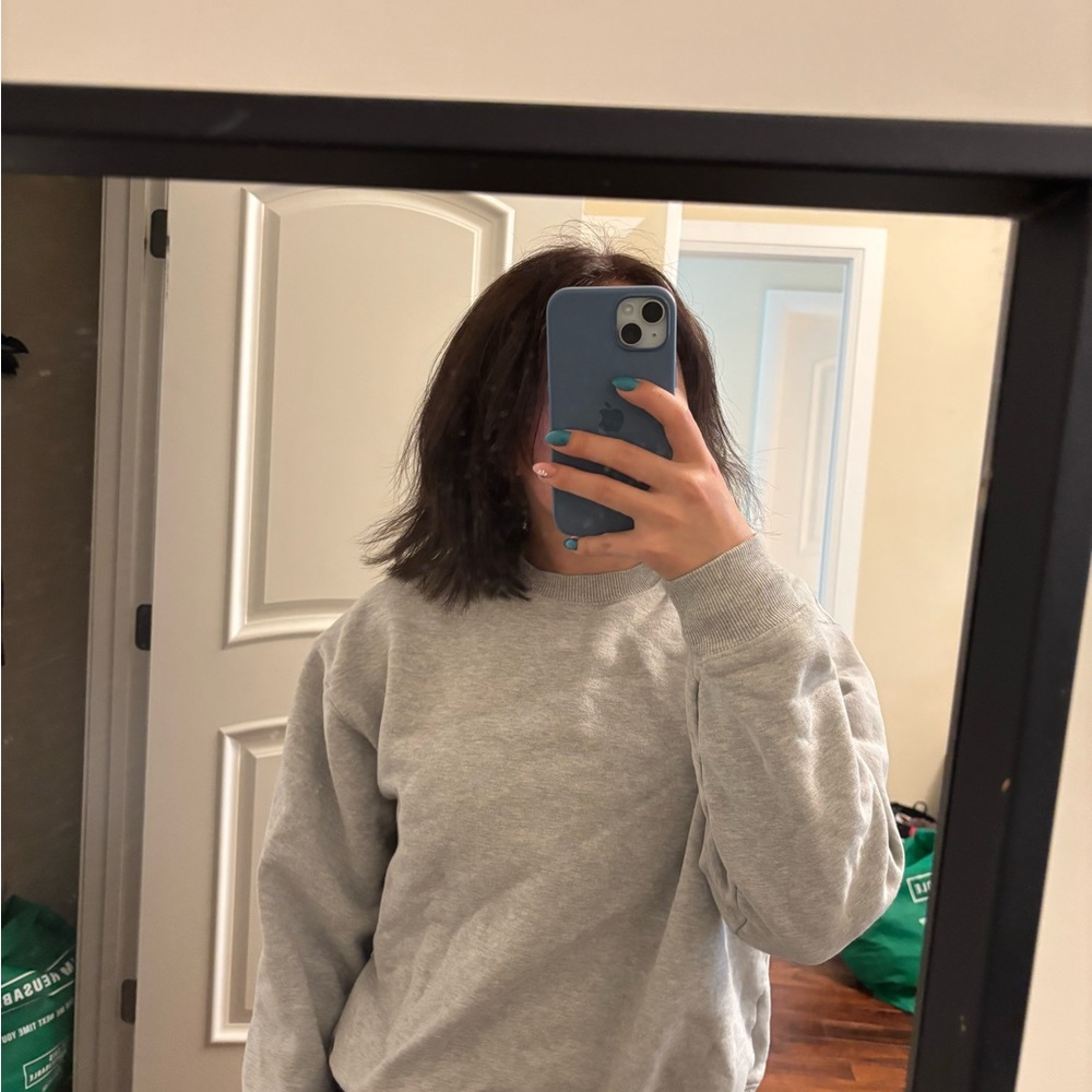 TNA Gray Crewneck Sweater Soft Knit Casual